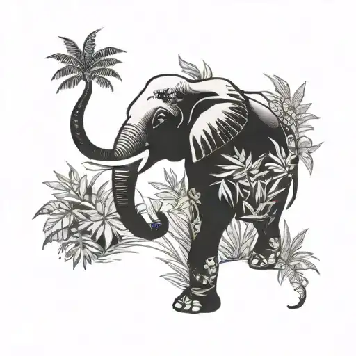 Elephant In A Jungle