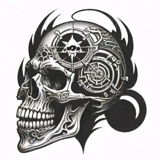 Cyber Sigilism Skull