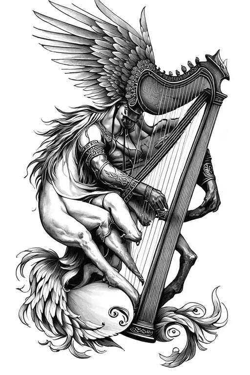 Polish Winged Hussar Irish Harp