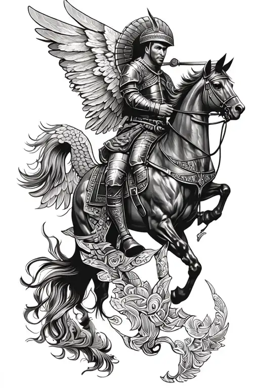 Polish Winged Hussar Warrior Riding