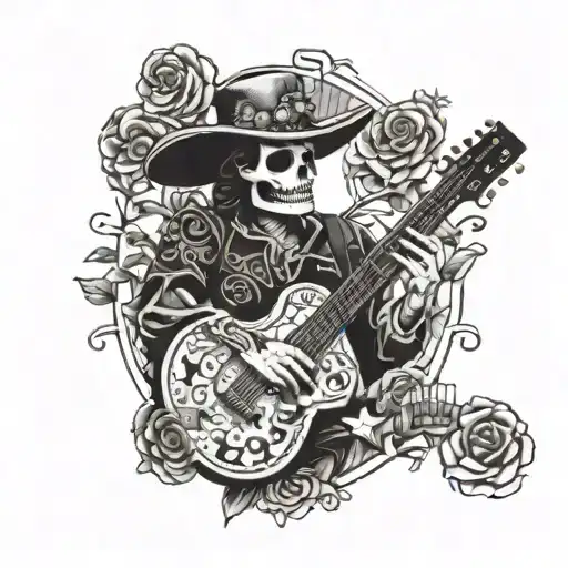 Day Of The Dead Guitar Player