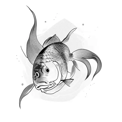 Carp Koi Black And White