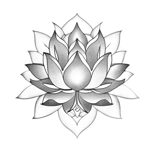 Lotus Flower With Gem