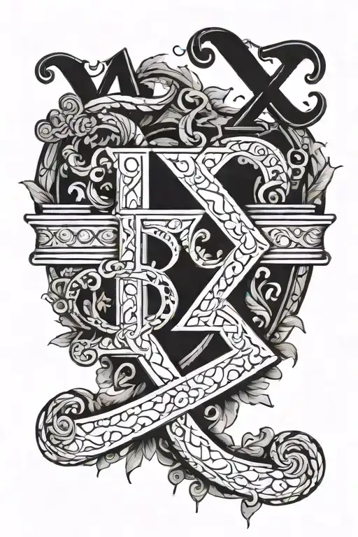 V And X Roman Numbers