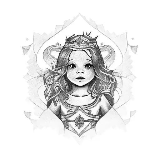 A Little Girl In A Castle