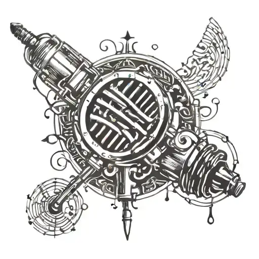 Incorporate Kendrick Lamar Lyrics Into A Design Featuring A Microphone And Music Notes