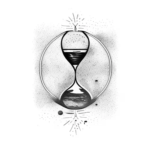 Hourglass Time Heart