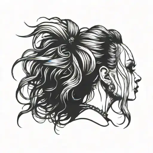 Profile Hair For Gothic Clown Woman
