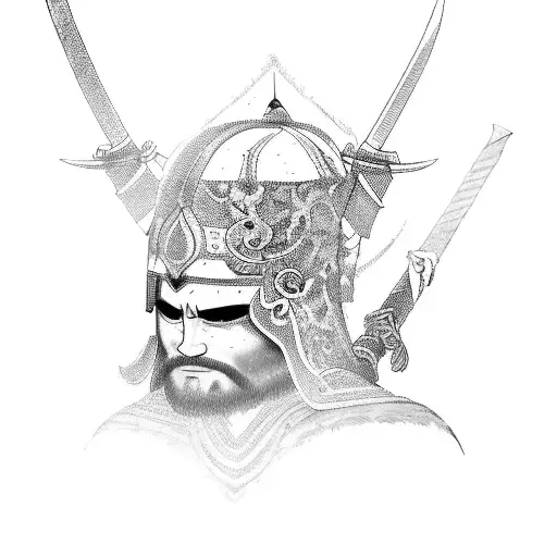 Ancient Romian Warrior With Katana