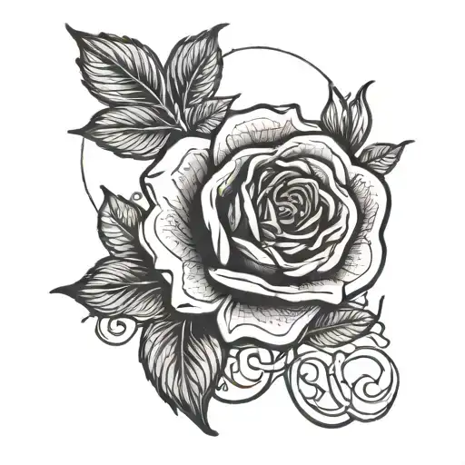 Rose Intertwined With I Love You Miss You Mean It