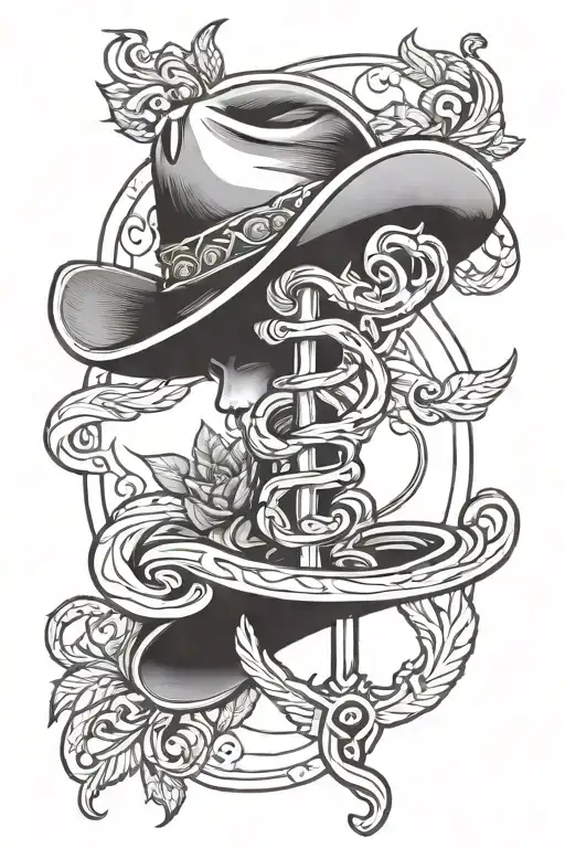 Caduceus With Cowboy Hat