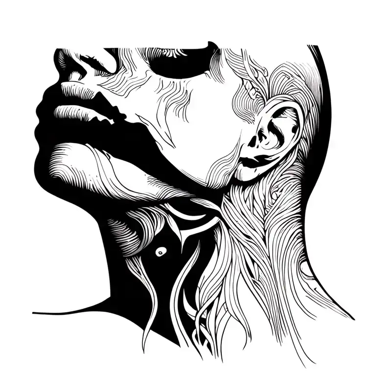 Necks And Back Of Lines