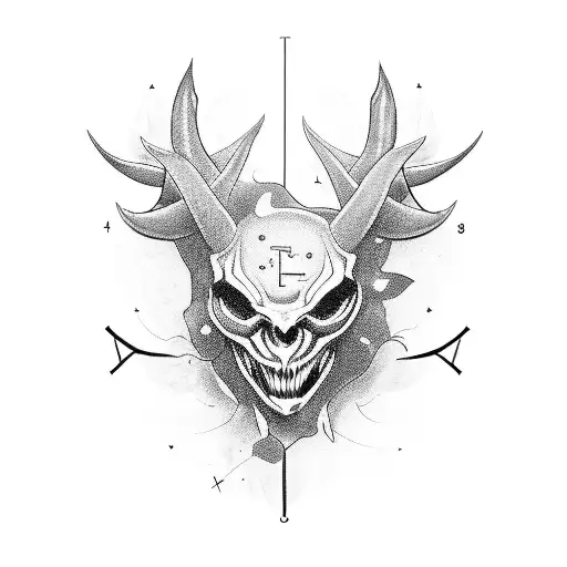 Broken Clock Half Demon Face