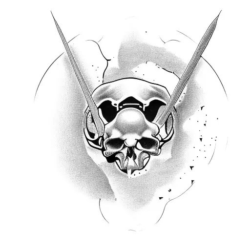 Broken Clock Half Skull