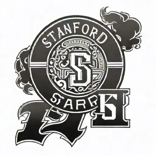 Stanford Logo With 1957 Written Within It In Roman Numerals