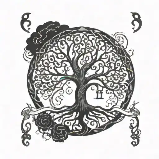Tree Of Life With The Letters S I A Tim Burton Version