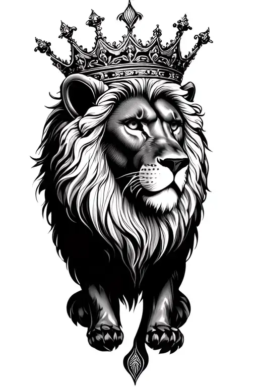 Lion Wearing A Crown