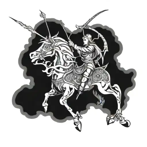 Sagittarius With Dragon