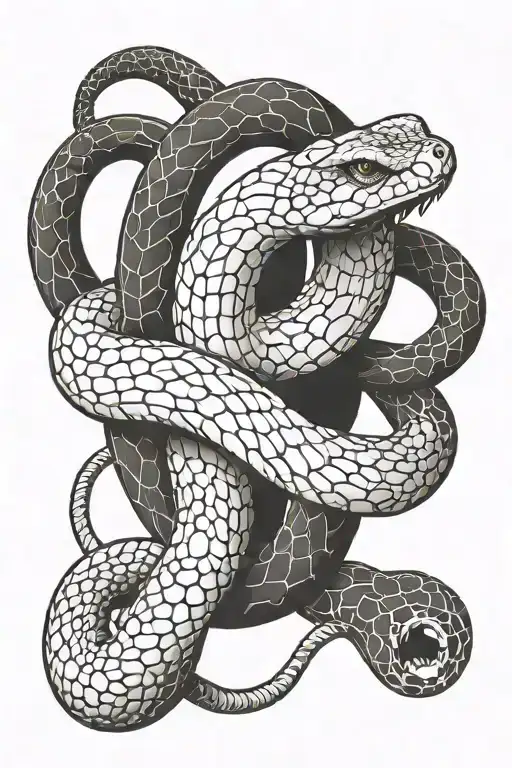 Snake Holding A Ring