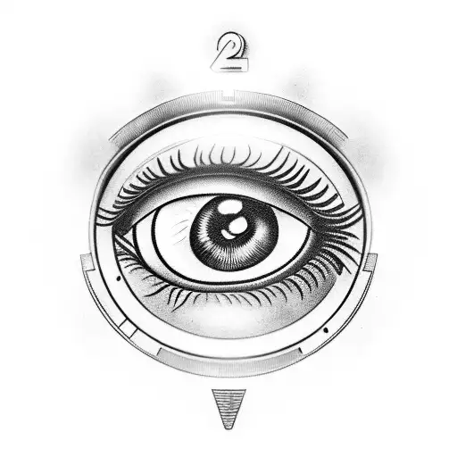 Eye Inside A Mechanical Clock