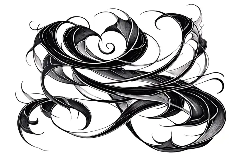 Japanese Black Work Spiral Smoke