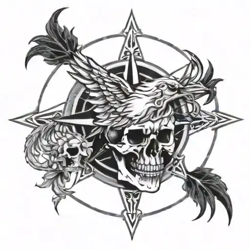 Skull Phenix Compass