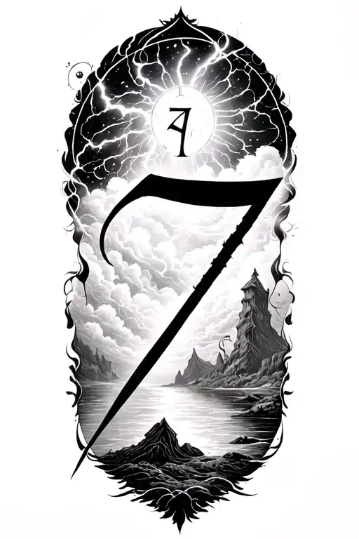 Lightining Storm And Time And Nature And Number Seven And Anxiety