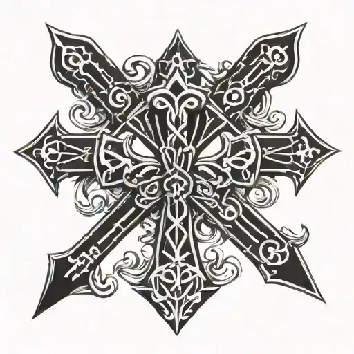 Ankh Symbol Intertwined With One Piece Manga Elements And Theo's Name