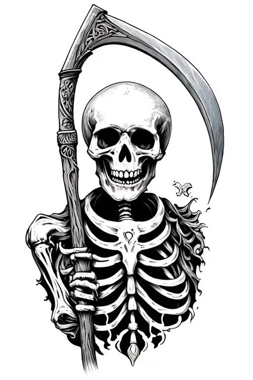 Skeleton With A Scythe