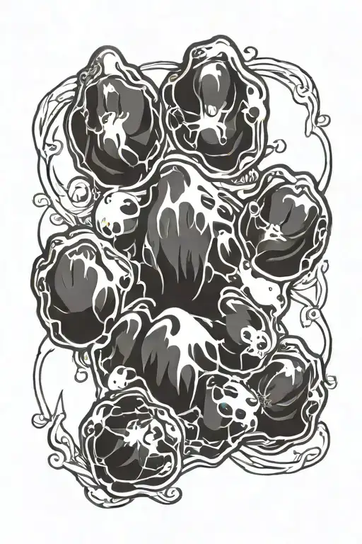 Natural Dog Paw With No Background Black And White