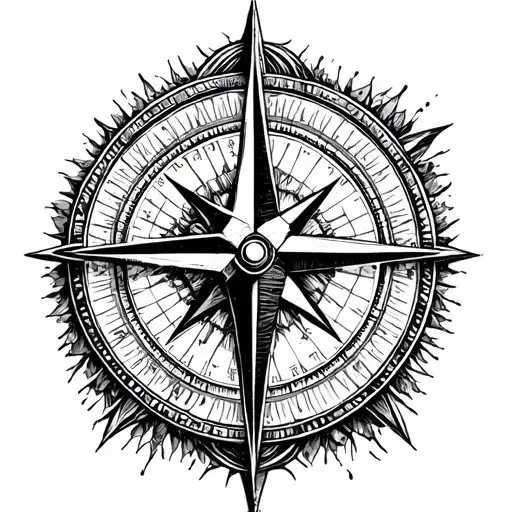 Cross With Compass Background
