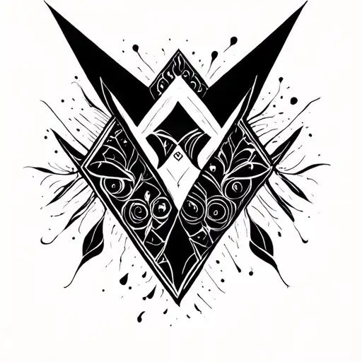 Traingle Black Ink Only