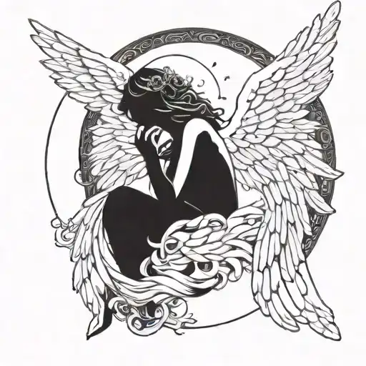 Angel Halo And Wings Wrapped