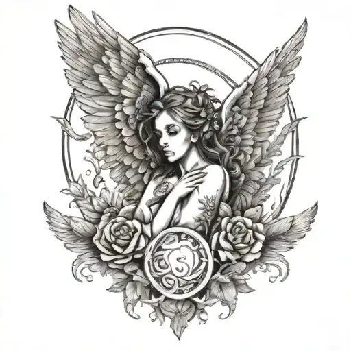 Angel Halo And Wings Wrapped