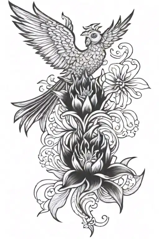 Phoenix And Lily Flower
