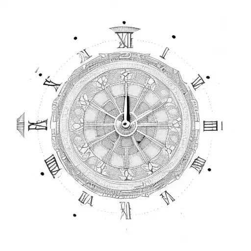 Clock Mechanism With Intricate Details