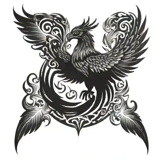 A Phoenix Rising From Fire And Ashes