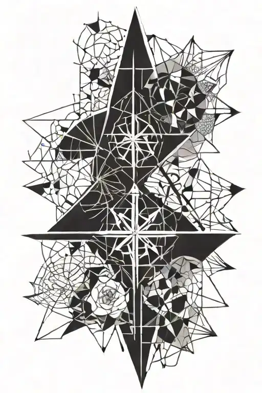 A Geometric Design Incorporating Symbols Of Christ And Love