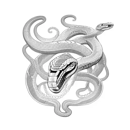 Snake With Red Deitails