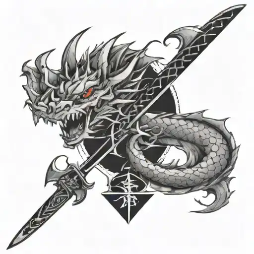 Lighning Dragon Katana Surrounded