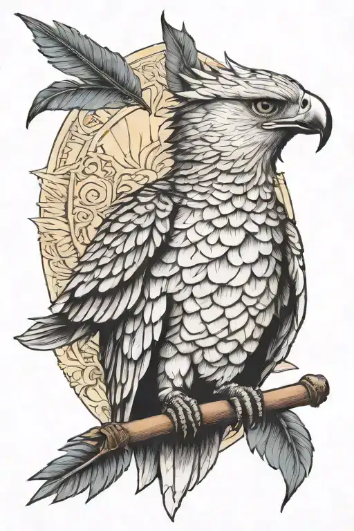 Harpy Eagle And Sword