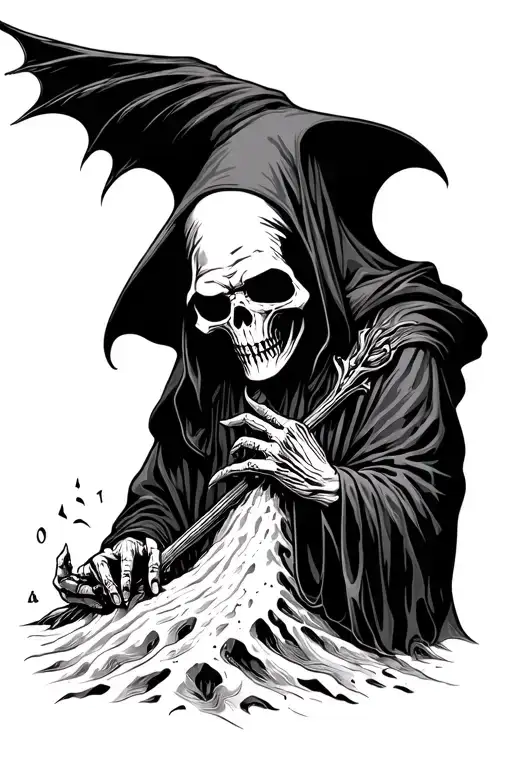 Grim Reaper With Sands Of Time