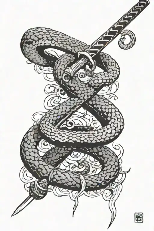 Katana With Snake And Betryal