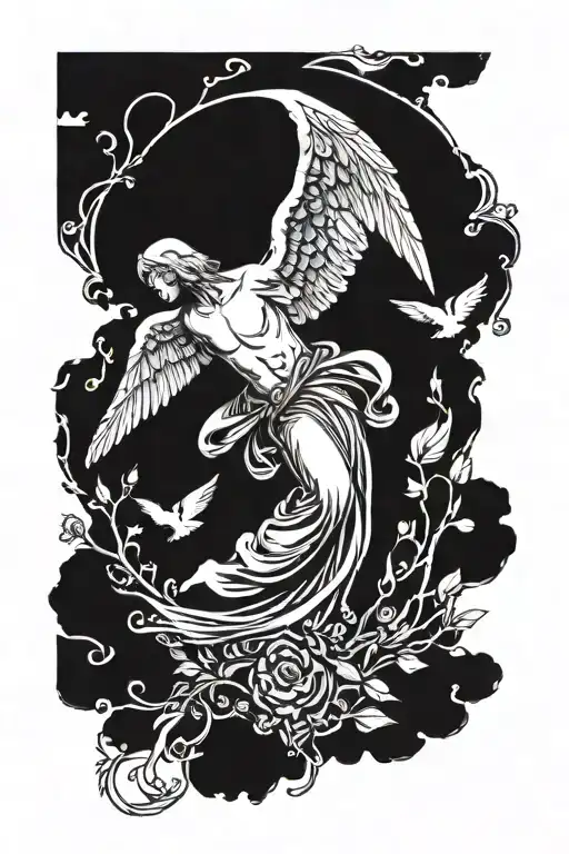 An Angel Man And Dove