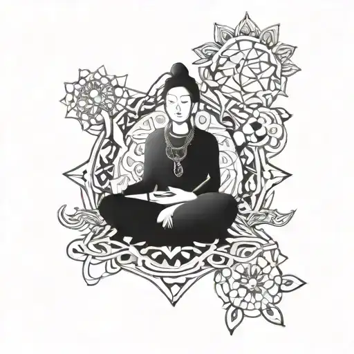 A Funky Psychedelic Design Incorporating Elements Of Meditation