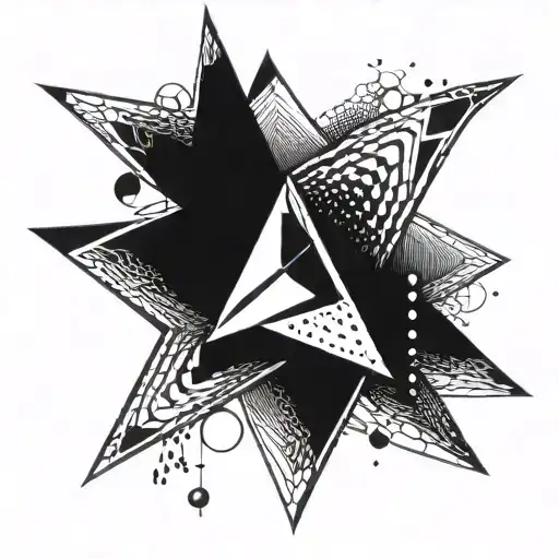 A Futuristic Star Made With Cybersygilism Style Design