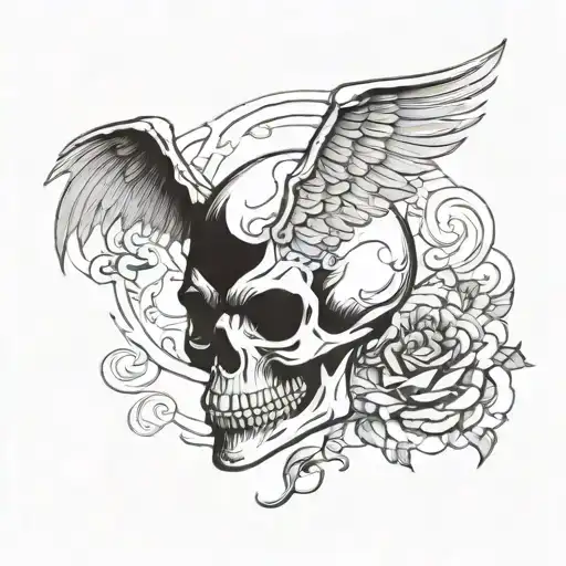 Skull Devil Wings