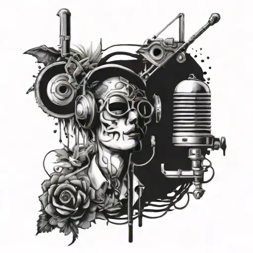 A Surreal Tattoo Design Combining The Concept Of Oxxymoron With Elements Of Rap Music