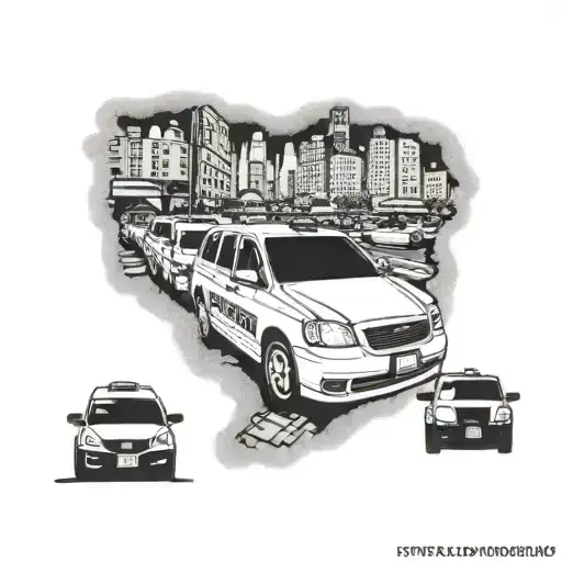 New York City Street Taxi Full Arm Sleeve