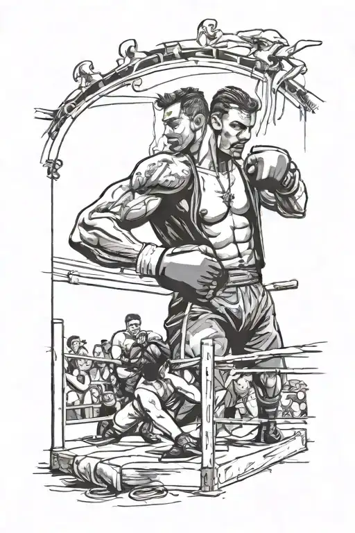 A Trader In A Boxing Ring Surrounded By Family Members Cheering